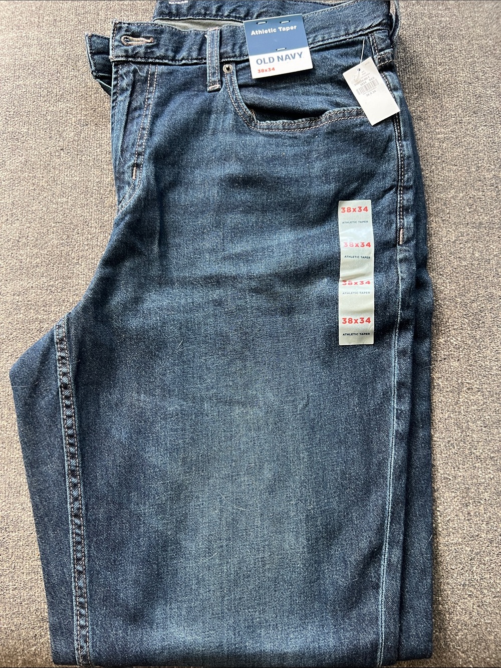 Old Navy Dark Blue Athletic Taper Jeans
